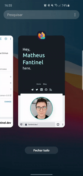 Android's Recent Apps screen has scroll mapping between app cards