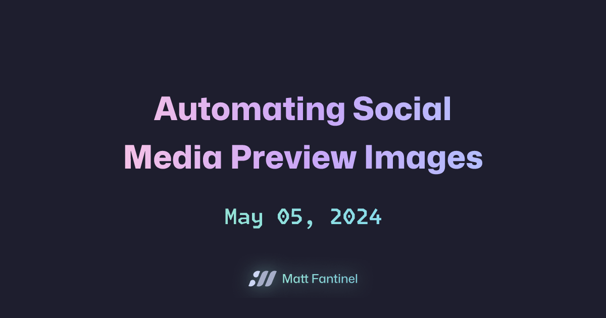 Automating Social Media Preview Images